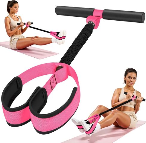 Resistance Band, Foot Pedal Resistance Band with Handle, Exercise Bands for Sit-ups, Home Gym Fitness Equipment, Natural Latex Fitness Bands for Abdomen, Waist, Arm, Leg Slimming Training in Saudi Arabia
