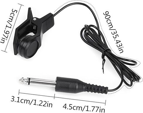 Universals Guitar Acoustics Pickup Clip On Contact Microphones Piezo Pickup for Acoustics Guitar Violins Ukuleles Banjos in Kuwait