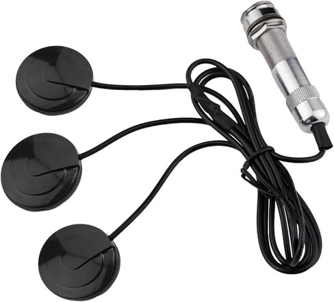 1pcs Piezo Pickup Transducer, 3in1 Microphone Contact Acoustic Preamp, 1/4 Inch Self-Adhesive Piezo Pickups Transducer for for Acoustic Guitar in Kuwait