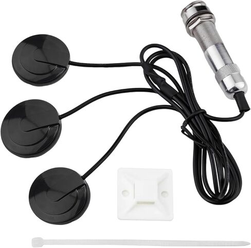 1pcs Piezo Pickup Transducer, 3in1 Microphone Contact Acoustic Preamp, 1/4 Inch Self-Adhesive Piezo Pickups Transducer for for Acoustic Guitar in Kuwait