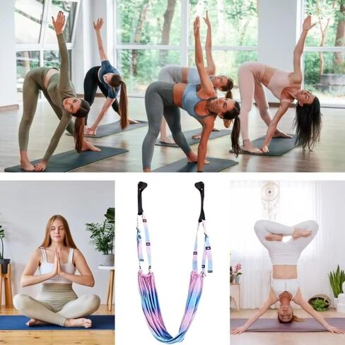 Aerial Yoga Hammock Swing Anti-Gravity Gym Training Device Adjustable Women Aerial Yoga Strap Aerial Yoga Stretching Strap Wall Practice in Kuwait