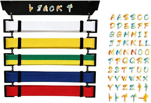 Metal Belt Display Rack-Holds|Durable Martial Arts Belt Display|Easy Assembly BJJ Belt Display & Taekwondo Belt Display in Saudi Arabia