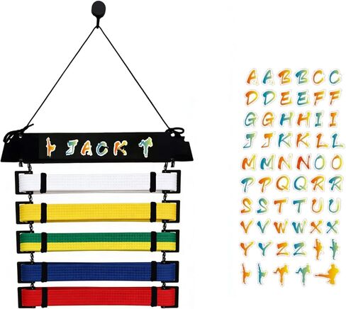 Metal Belt Display Rack-Holds|Durable Martial Arts Belt Display|Easy Assembly BJJ Belt Display & Taekwondo Belt Display in Saudi Arabia