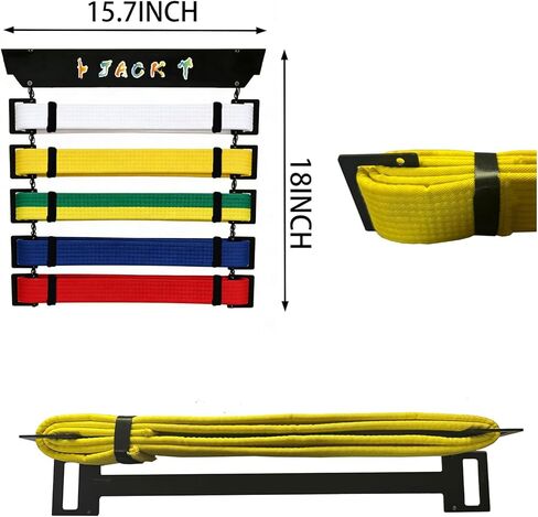 Metal Belt Display Rack-Holds|Durable Martial Arts Belt Display|Easy Assembly BJJ Belt Display & Taekwondo Belt Display in Saudi Arabia