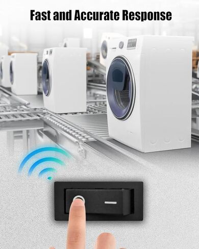 2 Pcs RK1-11 Rocker Switch 16A 125/250VAC 2 Pins 2 Positions for Automobiles Ships Household Appliances, Black in Saudi Arabia