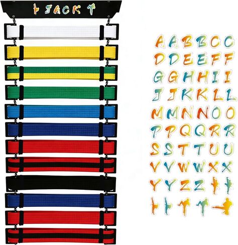 حامل عرض الحزام المعدني | عرض حزام متين للفنون القتالية | عرض حزام BJJ سهل التجميع وعرض حزام التايكوندو in Kuwait