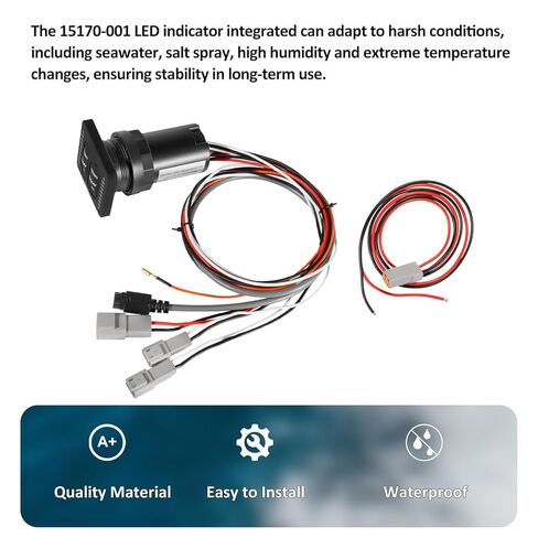 15170-001 Trim Tab Switch LED Integrated Indicator Tactile Kit with Pigtail Replacement Fit for Lenco Marine Single Actuator System in Saudi Arabia
