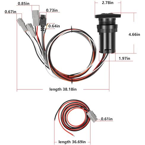 15170-001 Trim Tab Switch LED Integrated Indicator Tactile Kit with Pigtail Replacement Fit for Lenco Marine Single Actuator System in Saudi Arabia