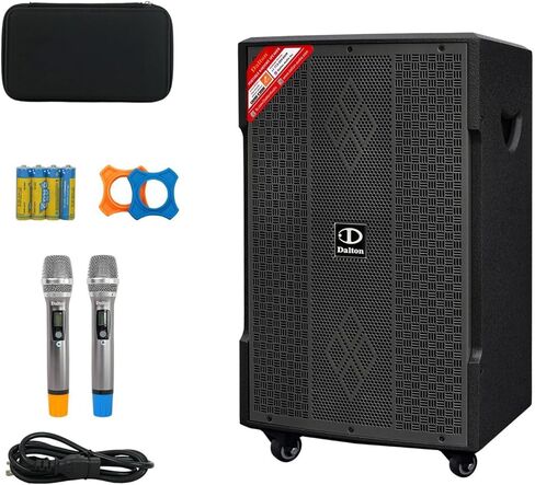 DS15XPro Karaoke Machine Speakers Bluetooth Wireless with Wireless Microphones, Karaoke System Best Machine for Adults Karaoke with Bluetooth Professional Karaoking Dual Speakers Karaoke in Saudi Arabia
