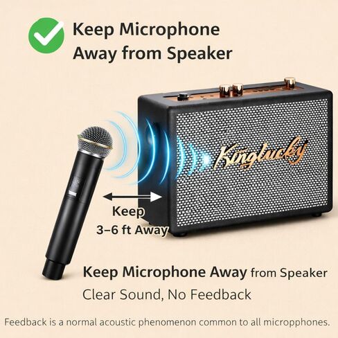 Karaoke Machine for Adults Kids Portable Retro Bluetooth Speaker with 2 Wireless Microphones for Family Fun/Birthday Party/Outdoor/Teaching Supports BT/AUX/USB/TF/TWS Gift for Loved Ones in Saudi Arabia