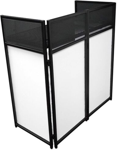 Rockville RAMSYS12 Bundle: Pair 12" 800W Peak/200W RMS Battery Powered Bluetooth PA Speakers w/Mics, Speaker Stands, ROCKBOOTH DJ Event Booth Facade w/Table, for Backyard Party Movie Night, 2-Items in Saudi Arabia