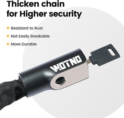 GaleRun Bike Chain Lock, 3.3FT Heavy Duty Anti-Theft Bicycle Lock with 2 Keys –Hardened Steel Security Chain for Motorcycles, Scooters, Gates, Fences, Lawn Mowers, Ladders, Grills & Outdoor Gear in Saudi Arabia