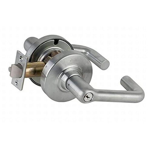 Schlage commercial ND50TLR626 ND Series Grade 1 Cylindrical Lock, Entry/Office Function Push-Button Locking, Tubular Lever Design, Satin Chrome Finish in Saudi Arabia