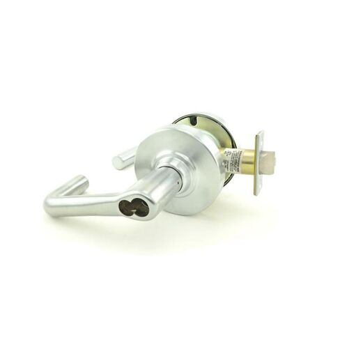 Schlage commercial ND53JDTLR626 ND Series Grade 1 Cylindrical Lock, Entry Function Turn/Push-Button Locking, Tubular Lever Design, Satin Chrome Finish in Saudi Arabia