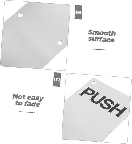 STOBOK 304 Stainless Steel Door Push Plate Mounting Template Fireproof Push Plates for Internal Doors for Easy Installation in Saudi Arabia