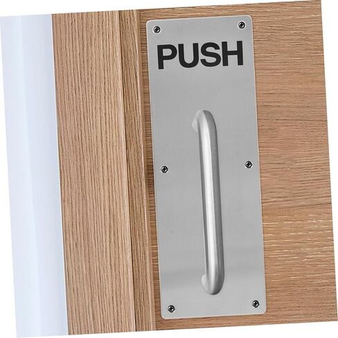STOBOK 304 Stainless Steel Door Push Plate Mounting Template Fireproof Push Plates for Internal Doors for Easy Installation in Saudi Arabia