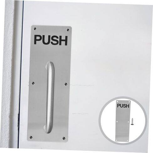 Lurrose Stainless Steel Door Push Plate Fire Door Handle Plate for Commercial Use Durable and Sleek Design for Barn Doors and Heavy Traffic Areas in Saudi Arabia