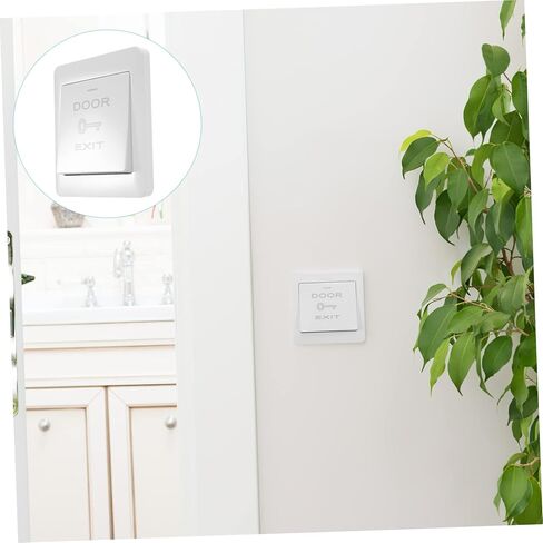 jojofuny 2Pcs Push to Exit Button Wall Panel Access Control Automatic Reset Design Easy Installation for Door Access Control in Saudi Arabia