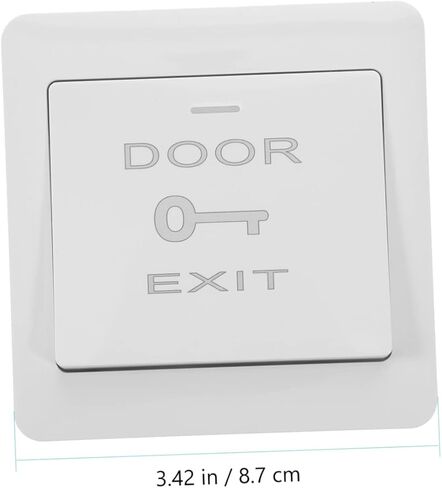 jojofuny 2Pcs Push to Exit Button Wall Panel Access Control Automatic Reset Design Easy Installation for Door Access Control in Saudi Arabia