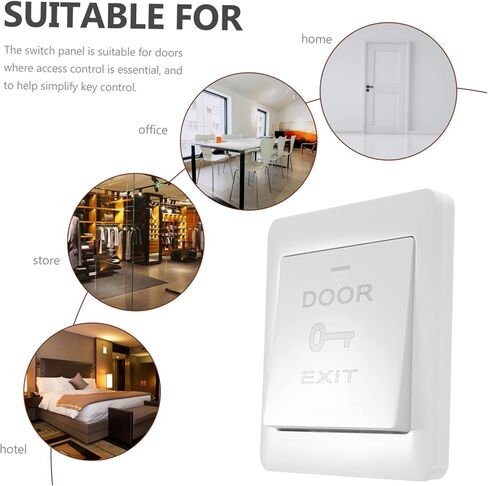 jojofuny 2Pcs Push to Exit Button Wall Panel Access Control Automatic Reset Design Easy Installation for Door Access Control in Saudi Arabia