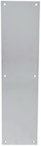 6 x 16 in. Square Corner Push Plate, Satin Stainless Steel in Kuwait