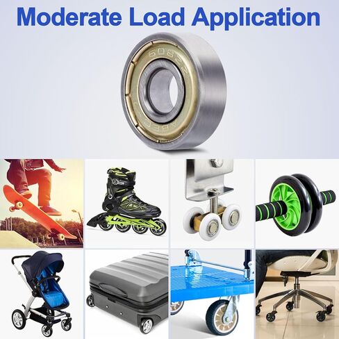 20 Pack 608 ZZ Skateboard Ball Bearing, Double Metal Sealed 608 zz Bearings, 8 x 22 x 7 mm Deep Groove Bearing Steel for Inline Skates, Scooters in Saudi Arabia