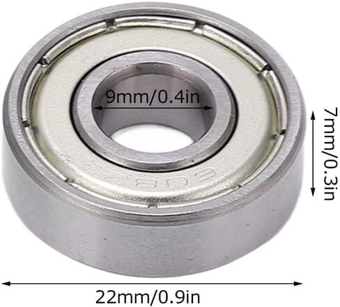 608 2RS Ball Bearings, 8PCS Bearing Steel Double Sealed Miniature Deep Groove for Furniture Wheel, Skateboards, Inline Skates, Scooters (7mm x 22mm x 9mm) in Saudi Arabia