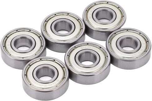 608 2RS Ball Bearings, 8PCS Bearing Steel Double Sealed Miniature Deep Groove for Furniture Wheel, Skateboards, Inline Skates, Scooters (7mm x 22mm x 9mm) in Saudi Arabia