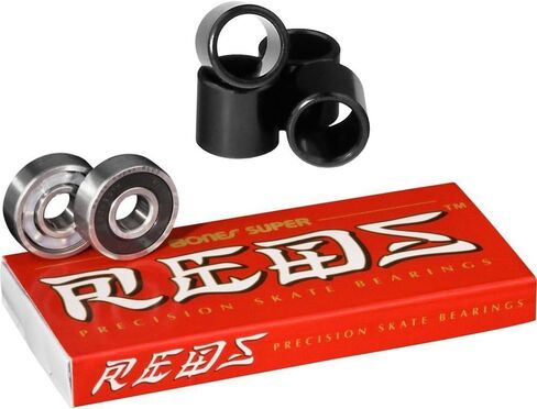 Bones Super Reds Skateboard Bearings + 4pcs Bearing Spacers in Saudi Arabia