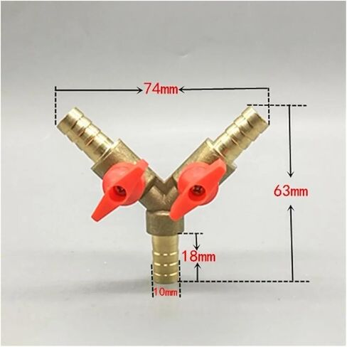 Revive Furniture 8mm 10mm 12mm Inverted Hook Y-shaped Brass Globe Valve Fittings Connector Adapter(8mm) in Saudi Arabia