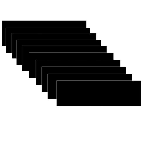 10Pcs Black Anodized Aluminum Sheet 8" x 2" x 1/32" (0.8mm) Corrosion-Resistant Metal Plates for Laser Engraving, DIY Crafting, Sign Making, Home Decor in Saudi Arabia