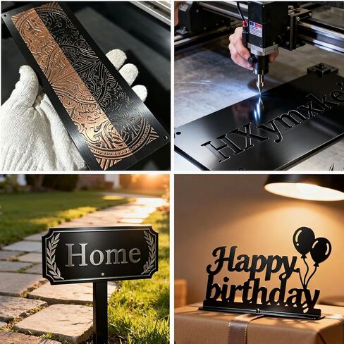 6Pcs Black Anodized Aluminum Sheet 6" x 10" x 1/32" (0.8mm) Corrosion-Resistant Metal Plates for Laser Engraving, DIY Crafting, Sign Making, Home Decor (6, Black, 6 * 10 inch) in Kuwait