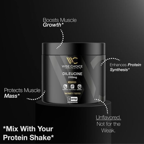 Wise Choice Dileucine Peptide Supplement Powder | 2000mg Leucine Peptide for Muscle Growth & Recovery | Supports Protein Synthesis | 30 Servings in Saudi Arabia
