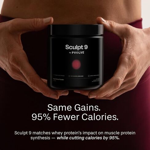 PVOLVE Sculpt 9 EAA & BCAA Powder for Women | Very Berry Flavor | Essential Amino Acids Supplement for Lean Muscle, Recovery & Strength | Non-GMO in Kuwait