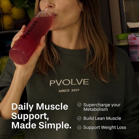 PVOLVE Sculpt 9 EAA & BCAA Powder for Women | Very Berry Flavor | Essential Amino Acids Supplement for Lean Muscle, Recovery & Strength | Non-GMO in Kuwait