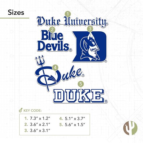 Desert Cactus Duke University Blue Devils Sticker Vinyl Decals Laptop Water Bottle Car Scrapbook T2 (Type 2-2) in Saudi Arabia