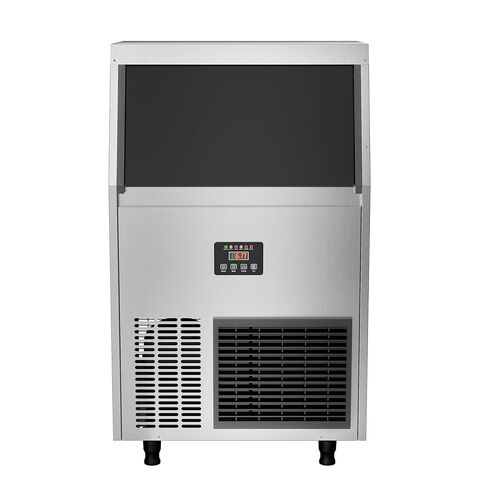 آلة صنع الثلج التجارية من كوليك، 200 رطل لكل 24 ساعة مع تخزين 55 رطل، تبريد الهواء تحت صانع الثلج المكعب، ماكينة صنع الثلج من الفولاذ المقاوم للصدأ ذاتية الاستخدام لبار المنزل والمرآب في الهواء الطلق in Kuwait