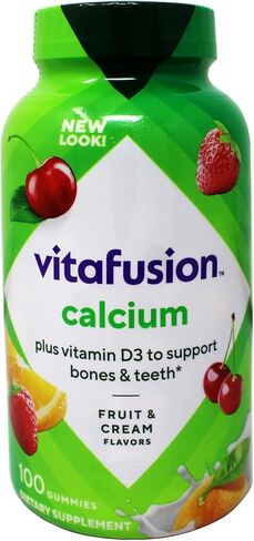 Vitafusion Gummies Calcium with Vitamin D3, 100 Count, Pack of 2 in Saudi Arabia