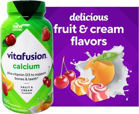 Vitafusion Gummies Calcium with Vitamin D3, 100 Count, Pack of 2 in Saudi Arabia