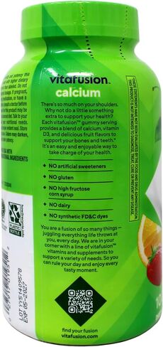 Vitafusion Gummies Calcium with Vitamin D3, 100 Count, Pack of 2 in Saudi Arabia