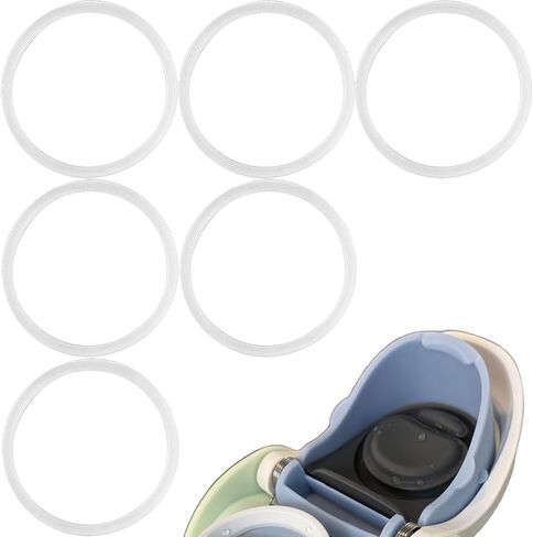 6 PCS استبدال حشية زجاجة ماء لـ Owala Freesip 19/24/32/40oz ، ختم غطاء السيليكون O حلقة ، إكسسوارات استبدال حشيات ختم متوافقة مع كوب من الفولاذ المقاوم للصدأ Owala (واضح) in Saudi Arabia