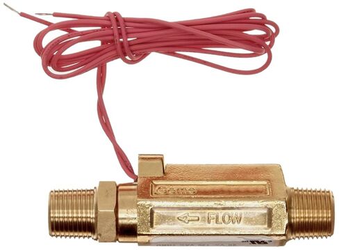 Gems Sensors FS-380 Series مفتاح تدفق نحاسي عالي الضغط، مضمن، نوع المكبس، إعداد تدفق 0.25 جالون في الدقيقة، 3/8 بوصة NPT ذكر in Kuwait