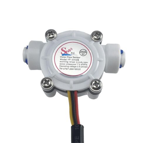 1/4" YF-S402B Hall Water Flow Sensor 0.3-6L/min for PE Pipe Electronic Turbine Meter Sea Dijiang XH2.54 Plug or SM2.54 Plug(SM Black Connector) in Saudi Arabia