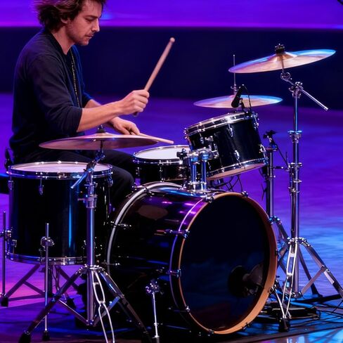 Snare Drum Stand, Adjustable Height 14.5" to 23" Practice Pad Stand with Snap Fastener and Drum Sticks Holder Accessories for Beginners in Kuwait