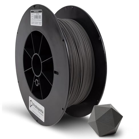 Protopasta Ferromagnetic Iron PLA 3D Printer Filament | ProtoPlant Metal-Filled PLA Plastic Printer Filament with 45% Iron | Patina Friendly Metal Composite Filament | 500g Metallic Spool in Kuwait