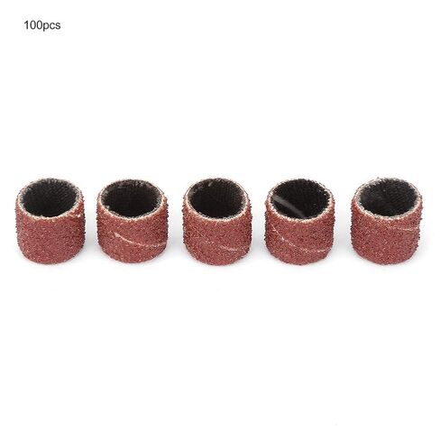 Sand Paper Wheel, 100Pcs 12mm Sand Paper Rings Wheel Abrasive Ring Sandpaper Grinding Bit in Saudi Arabia