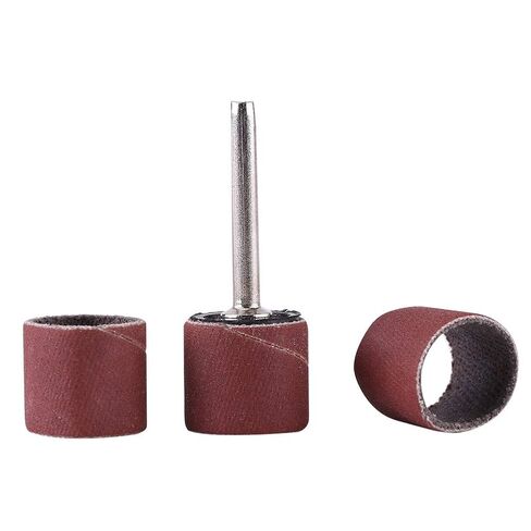 80/320/600 Grit Drum Sanding Bands Sandpaper Sleeves Mandrel Woodworking Craft Polishing Kit, Wear and Good Heat Dissipation, for Polishing Metal, Amber, Woodworking, 100 Pieces (Large in Saudi Arabia