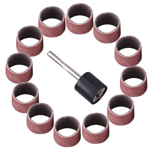 80/320/600 Grit Drum Sanding Bands Sandpaper Sleeves Mandrel Woodworking Craft Polishing Kit, Wear and Good Heat Dissipation, for Polishing Metal, Amber, Woodworking, 100 Pieces (Large in Saudi Arabia