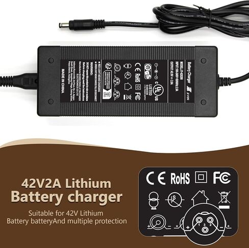 UL Certified 36V-42V 2A Fast Charger for 36V Electric Scooter Lithium Battery Jetson Hoverboard Charger Replacement Compatible with Pocket Mod, Sports Mod, Electric Scooters in Saudi Arabia