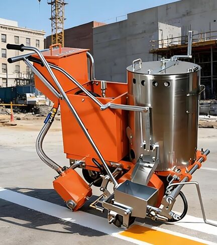 Hot Melt Vibration Road Marking Machine, High Precision Line Striper with Reflective Bead Spreader,Durable Industrial Commercial, for Airport Runway Port Wharf Sports Field Residential Community in Saudi Arabia